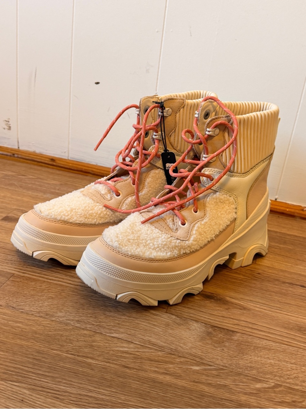 Sorel Brex Cozy Lace Waterproof Sherpa Boots Women’s 10